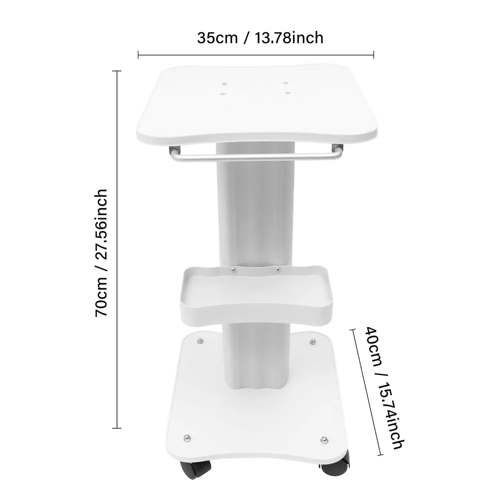 Тележка на колесиках для косметолога, подставка на тележке для салона красоты, спа с держателем для чаши, тележка на колесиках с ручкой Beauty Ca