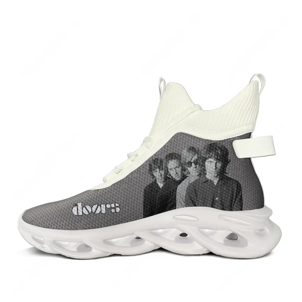 

Кроссовки The Doors High Top Flats для мужчин, женщин и подростков, высококачественная персонализированная модная повседневная обувь, обувь на заказ