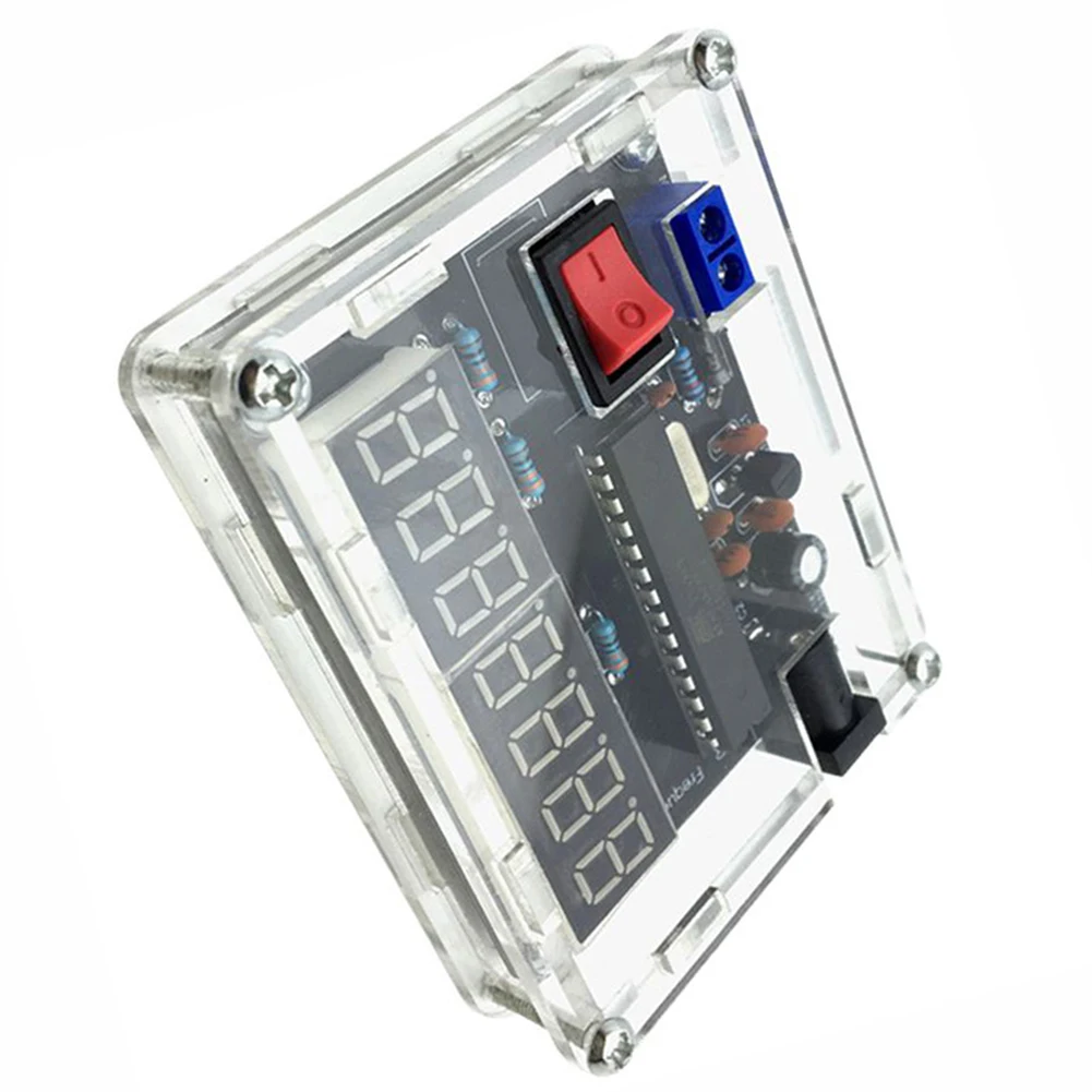 

PCB + Acrylic Frequency Meter Kit AVR Automatic Range Conversion 7-bit-precision Resolution Frequency Counter Instrument Part