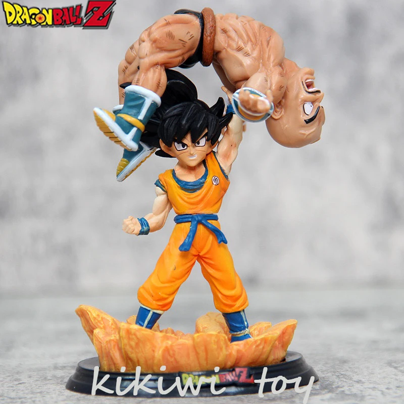 10cm Dragon Ball Z Figures Goku Lift Nappa Figure Anime Dbz Action Figures Pvc Statue Figurine Collections Model Doll Toys Kids