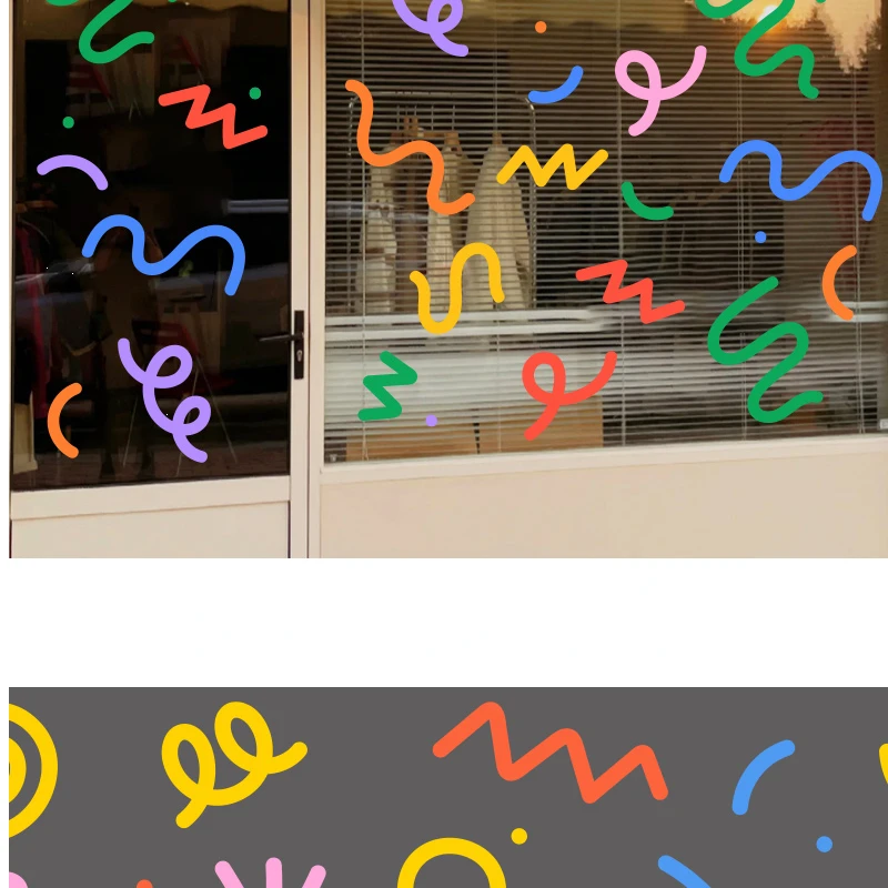 New Funny Aesthetic Room Decor Bathroom Glass Door Kitchen Mirror Stickers Electrostatic Adsorption Film Shops Window Decorative