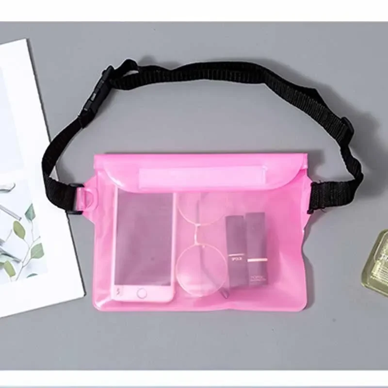 MOBILE Phone Waterproof Bag, Swimming Waterproof Waist Pack, PVC Drifting, Outdoor Leisure Sealing, Transparent Touch Screen