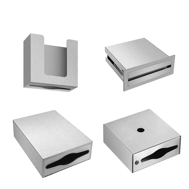 304 Stainless Steel Mirror Back Modern and Simple Waterproof Multi-Purpose Wall-Mounted Bathroom Tissue Box