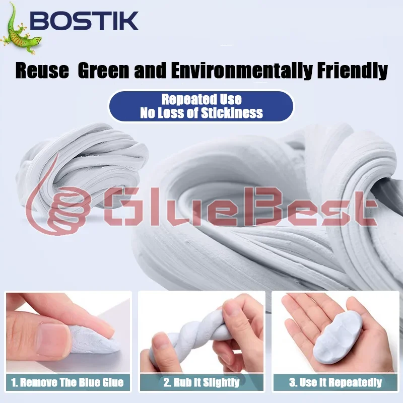 Bostik BlueTack حل لاصق متعدد الأغراض قابل لإعادة الاستخدام لجدران الصور DIY للتنظيف وتثبيت النماذج المنتج الأصلي #5