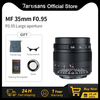 7artisans 35mm F0.95 Large Aperture Portrait Lens For Sony E ZVE10 FX30 Fuji FX X-T1 Canon RF R50 Nikon Z Z5 Z9 Micro 4/3 E-PL1