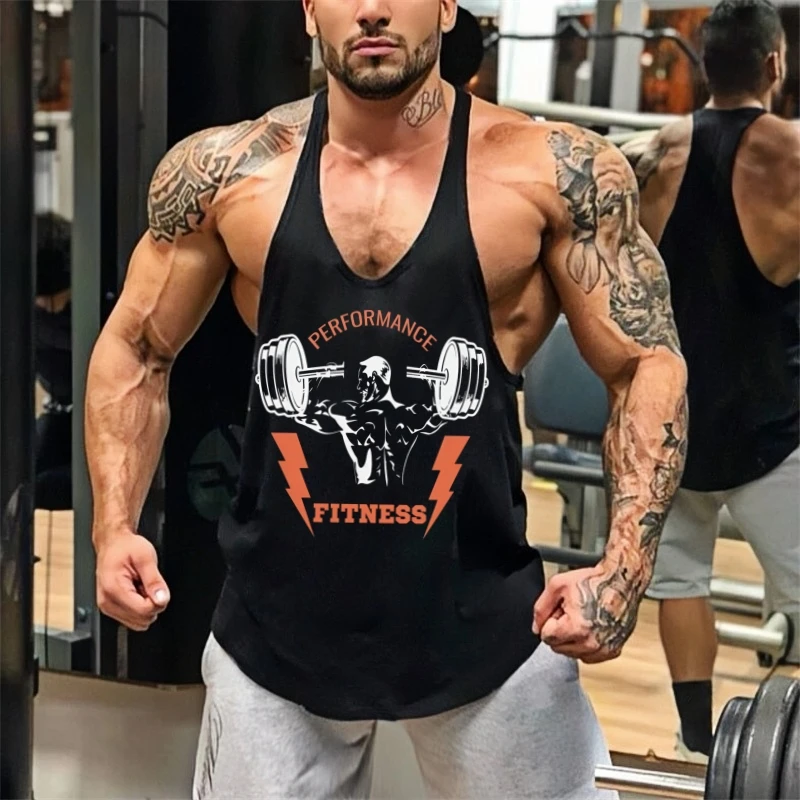 

Muscle Gym Stringer Vest Men, Y Back Sleeveless Tank Top, Fitness Bodybuilding Singlets, Fashion Breathable Quick-Dry Clothing