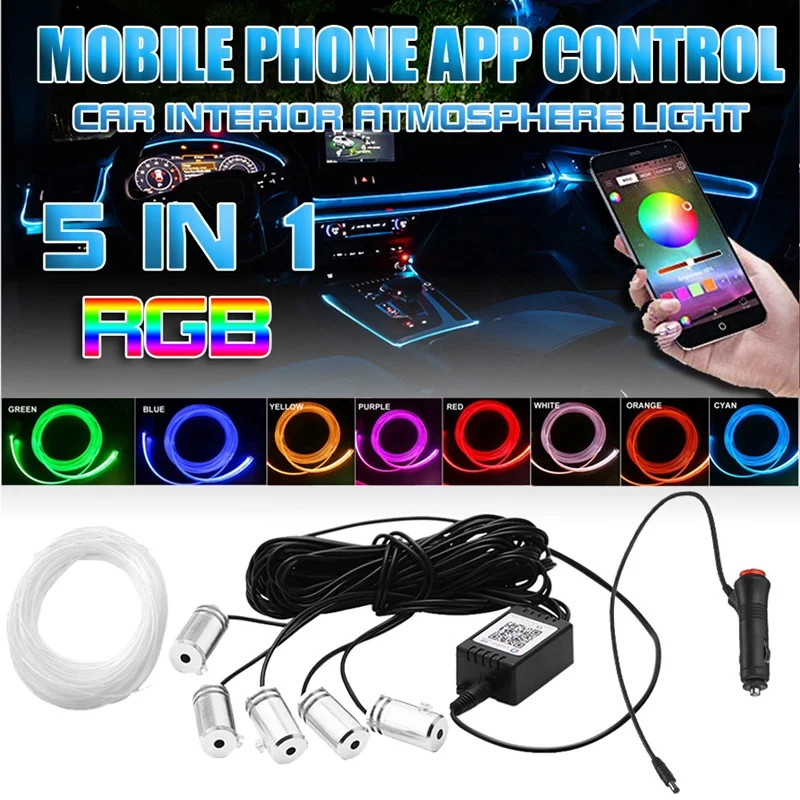 In-Car decorative ambient light 64 color 5 led/LAAM429 Car Interior and Exterior parts Auto Accessories