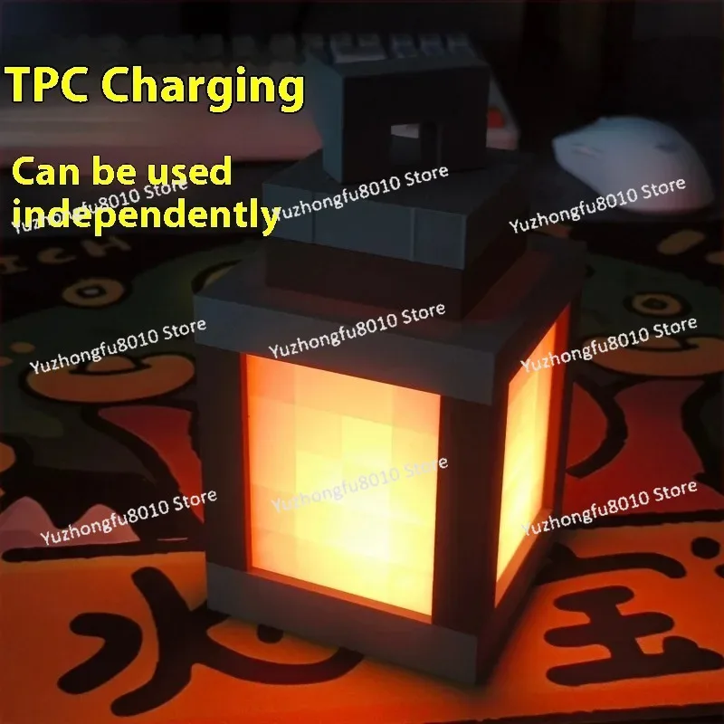 16-Color Pixel Style Mood Light, Portable & Dimmable - Mini Lantern for Bedroom Decor, Camping, Holiday Parties