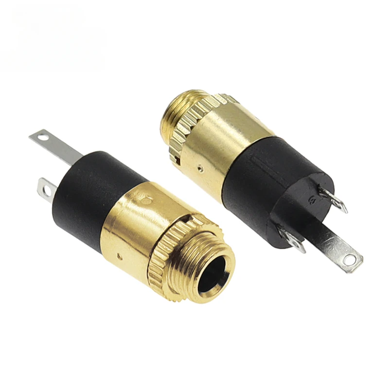 10PCS 3.5MM cylindrical socket PJ-392 Stereo Female Socket Jack with Screw 3.5 Audio Video Headphone Connector PJ392 GOLD PLATED