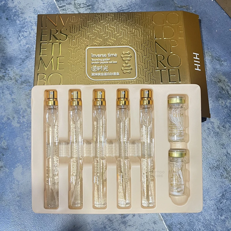 ヒアルロン酸フェイシャルセラム,24kゴールド,アクティブコラーゲンスレッド,タンパク質,肌の保護ツール