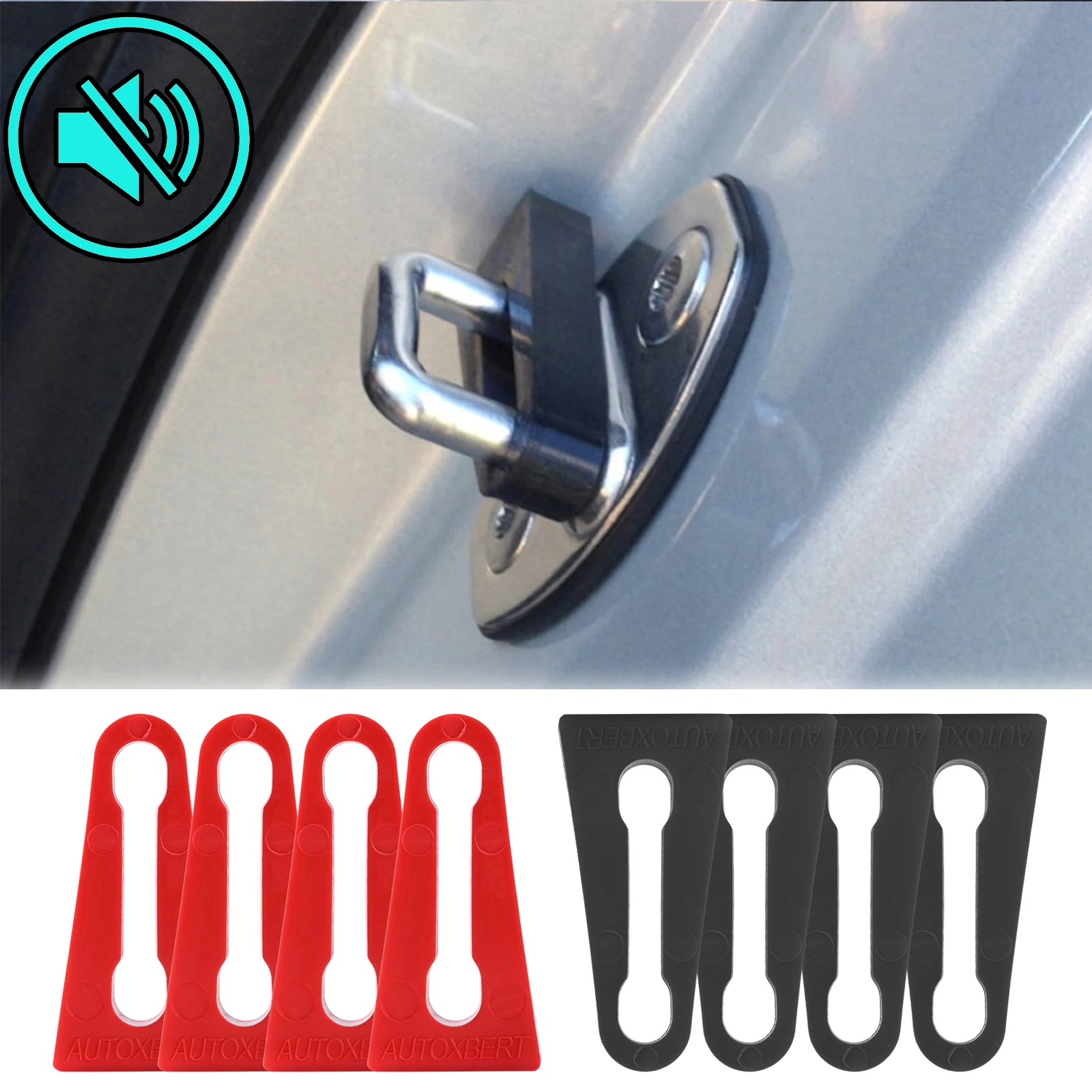 Shock Absorber Rubber For VW Audi Skoda Seat Car Door Lock Striker Buffer Damping Deaf Seal Pad Deadener Quiet Noise Stopper
