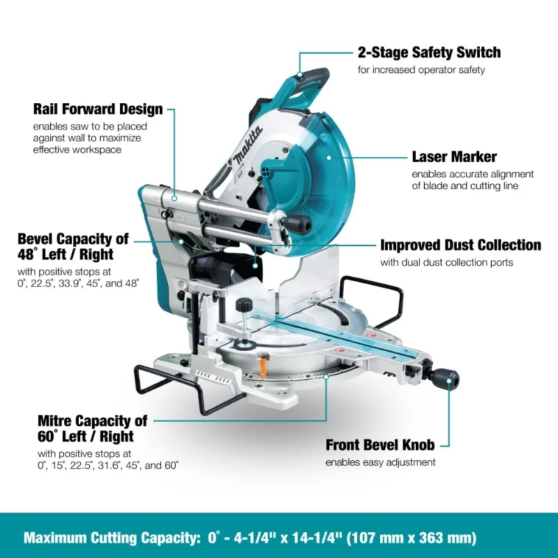 Makita LS1219 Double Bevel Composite Woodworking Aluminium Machine Aluminium Profile Cutting Machine With Laser