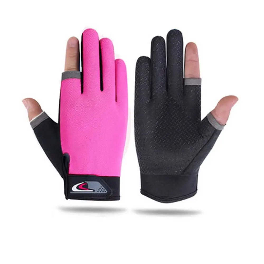 

Stretchy Outdoor Sun Protection Sunscreen Touch Screen Two Fingers Cut Riding Gloves Fishing Gloves Men Gloves Fishing Mittens