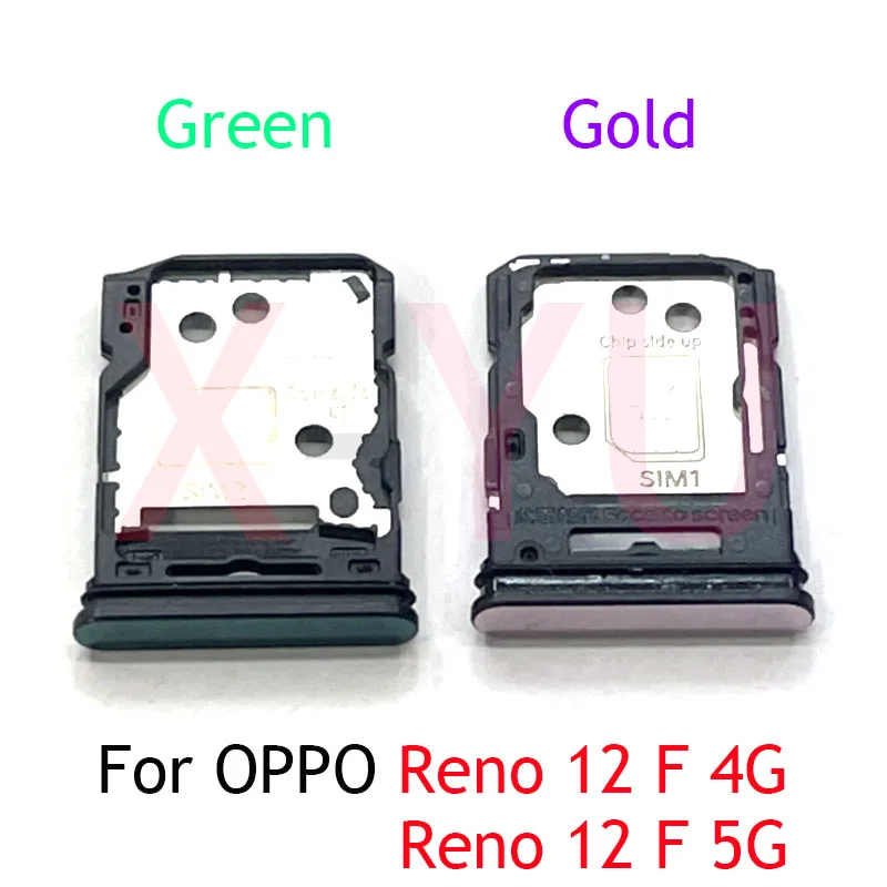 10PCS For OPPO Reno 12 F SIM Card Tray Holder Slot Adapter Replacement Repair Parts