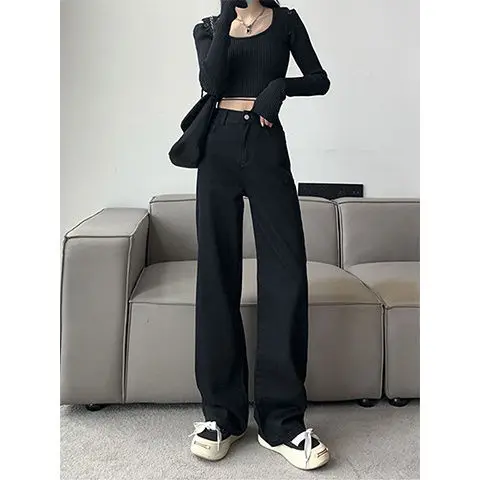 Retro Small Skirt Splicing Casual Pants for Women 2025 New Color Contrast Leopard Pattern Loose Wide Leg Pants