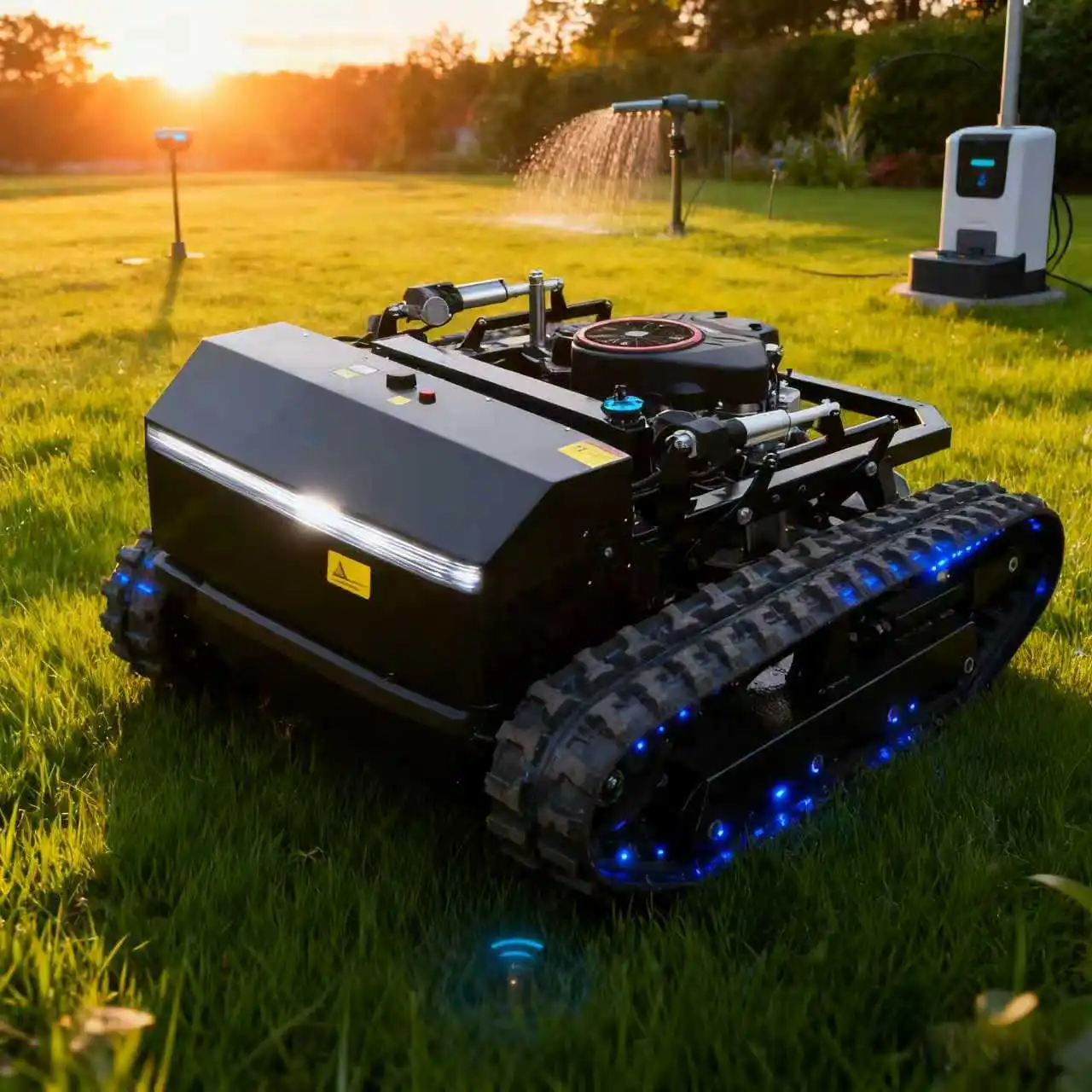 Smart APP Fernbedienung Roboter Rasenmäher Automatischer Akku-Grasschneider Virtueller Zaun Geräuscharm für große Gartenrasen