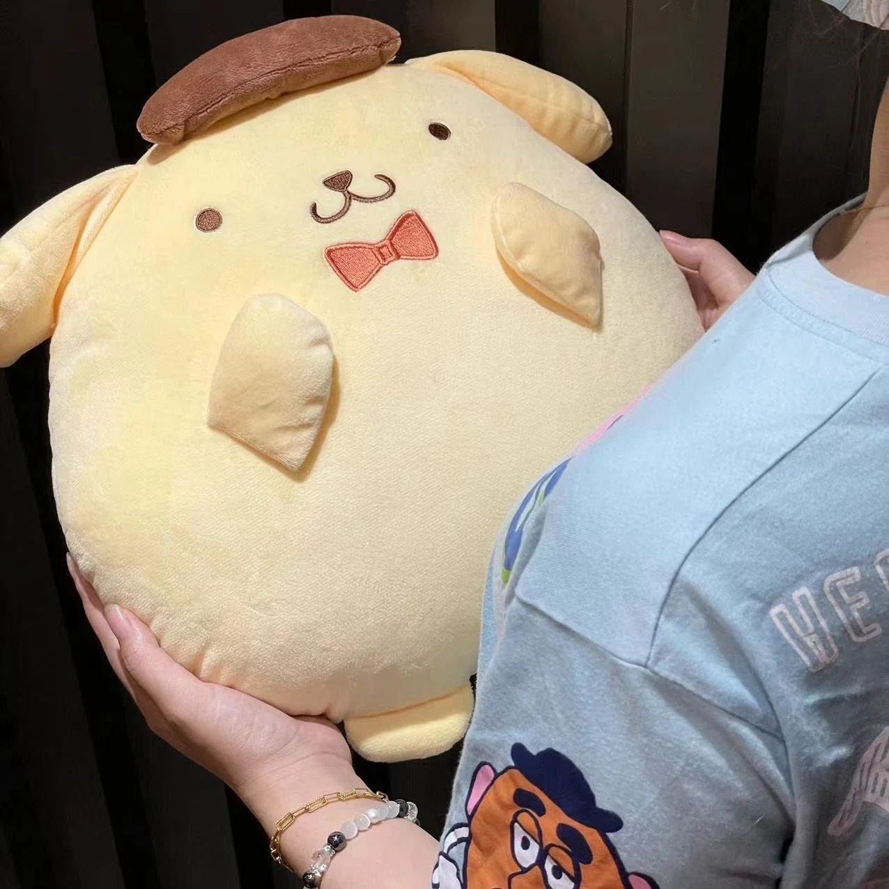 

Sanrio Pom Pom Purin Doll Soft Stuffed Anime Yellow Dog Plushies Japanese Style Cute Plush Toy Sofa Bed Home Decor Xmas Gifts
