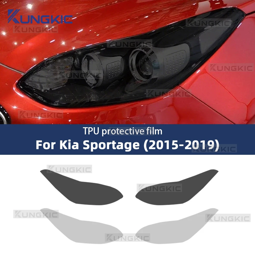 

For Kia Sportage 2015-2019 Car Exterior Headlight Anti-scratch Front Lamp Tint TPU Protective Film Clear Accessories Sticker