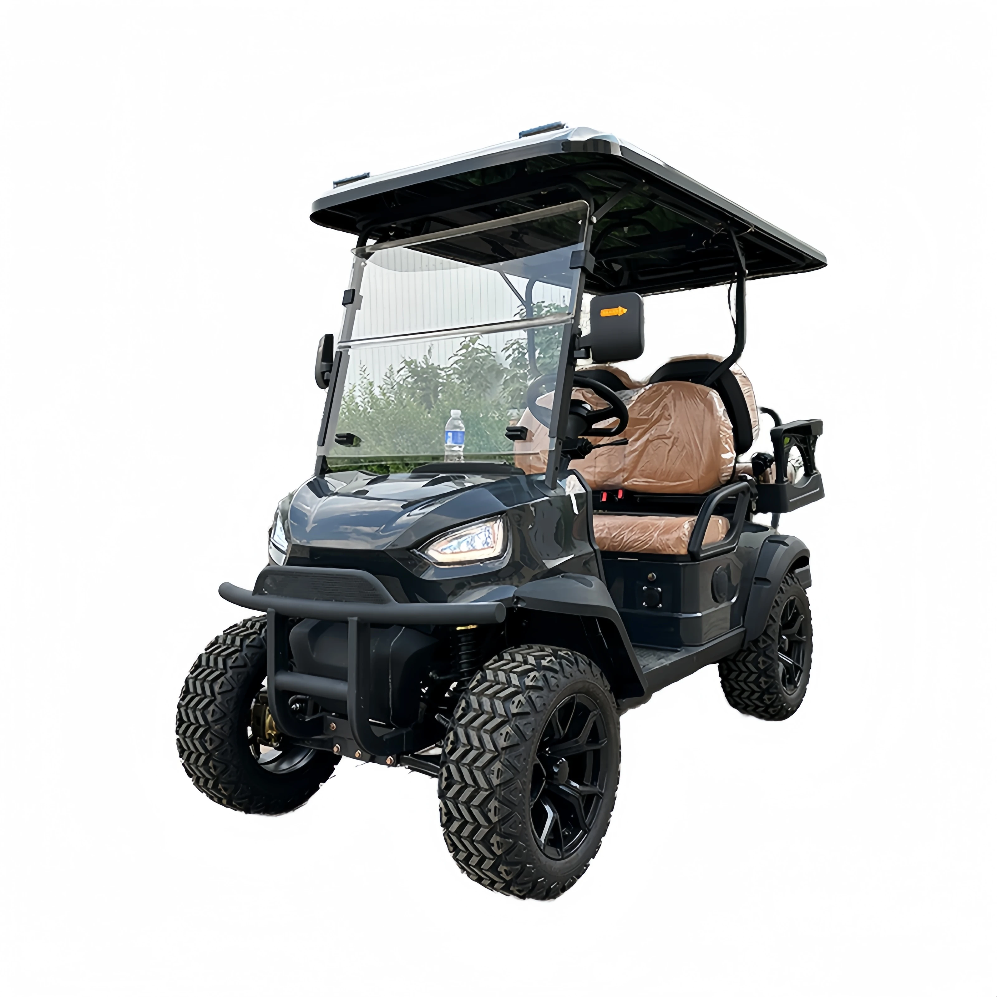 Best price premium electric 4 seater golf cart luxury seat with seat belt windshield