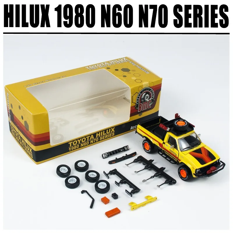 BM 1/64 HILUX 1980 N60 N70 SERIE Legering Speelgoed Motorvoertuig Diecast Metaal Model Geschenken
