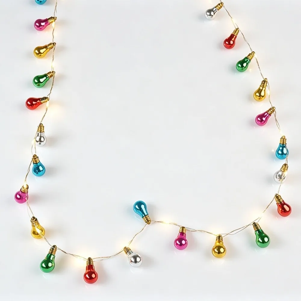 1m / 3.28ft Dollhouse String Lights Colorful Simulation Miniature Electric Lighting String DIY Luminous Dollhouse Scene Ornament