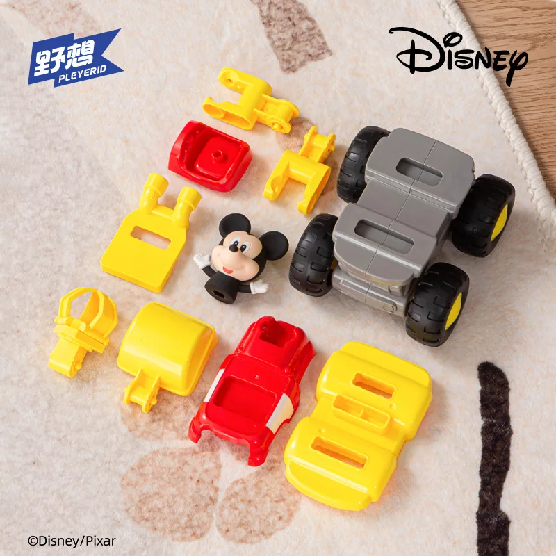 PLEYERID Disney Mickey & Toy Story automodellen, officieel gelicentieerd voertuig en racer doe-het-zelf bouwpakket, educatief kerstcadeau