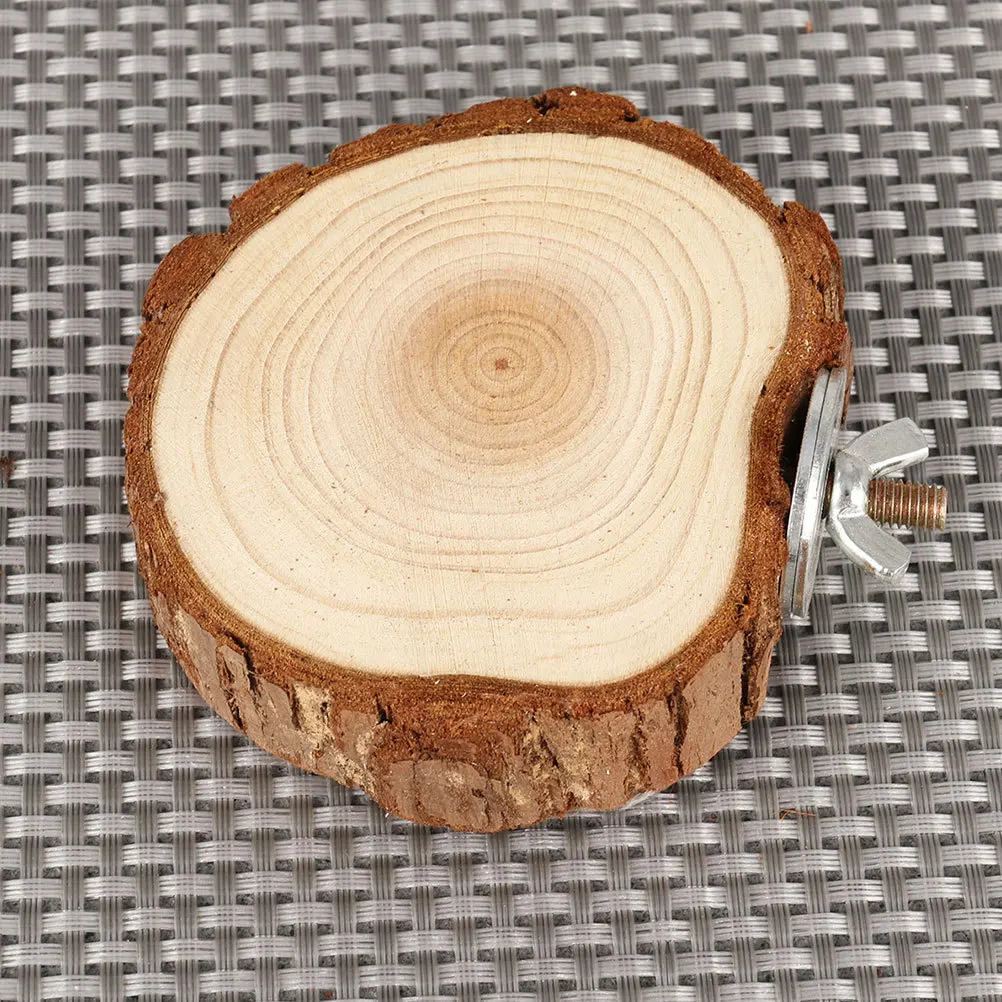 

2pcs Original Wood Jumping Board Hamster Platform For Small Animals Cage Decor Parrot Perch Guinea Pig Standing Plaything Pet