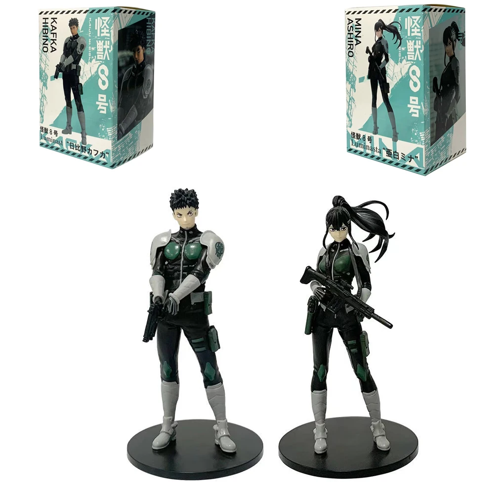 18cm Height Funny Anime Luminasta Kaiju No. 8 Kafka Hibino Reno Mina Ashiro Action Figures Statues Desk Doll Model Toys Gifts