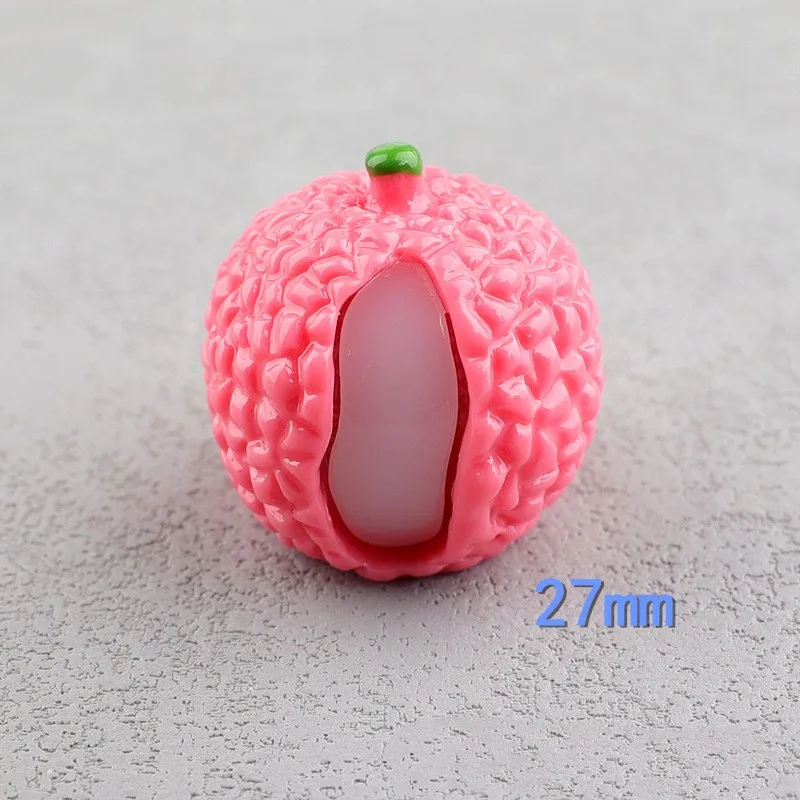 10pcs New Fruit Resin Cabochons Flatback for Scrapbooking Simulated 3D Apple Strawberry Pineapple Peach Watermelon Slime Charms