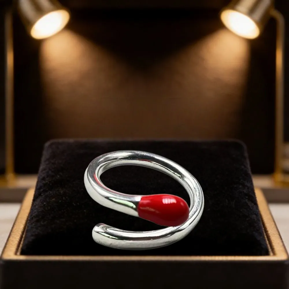 2026 Summer Trendy High Quality Gold Silver Twisted Match Head Rings Jewelry Accessories Party Gifts