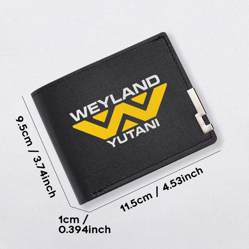 WEYLAND YUTANI LOGO للرجال محفظة من البولي يوريثان نمط الأعمال تصميم نحيف متين وخفيف الوزن للاستخدام اليومي ملحقات الموضة