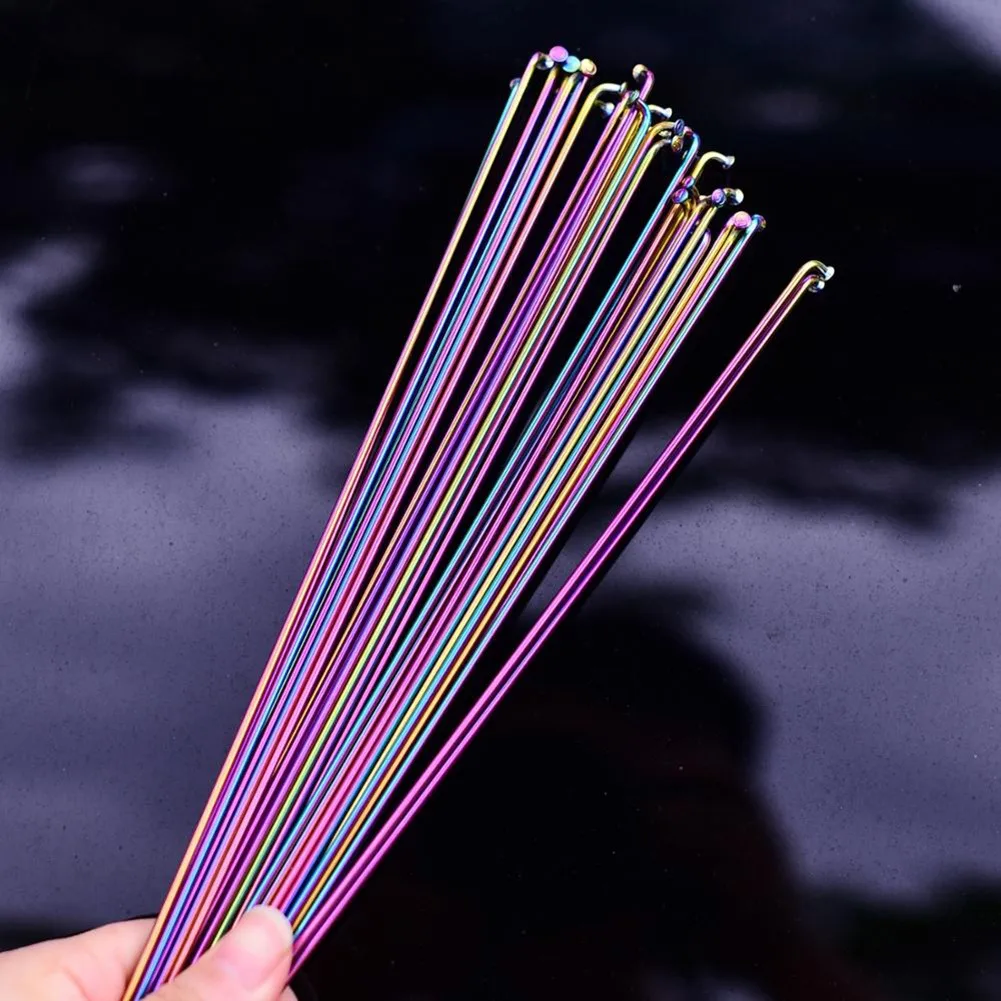 1 Pcs Bicycle Oil Slick Spoke  / Road Practical Stainless Steel 259/261/271/273/291/293MM Cycling Spokes Bicycle Supplies