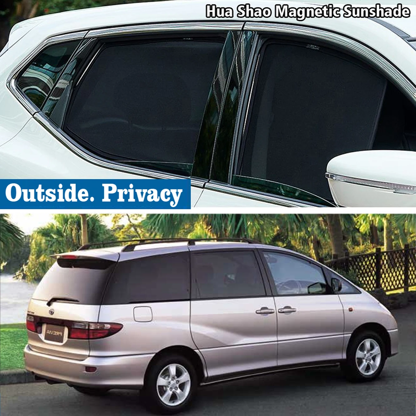 

Magnetic Car Sunshade Shield Windshield Frame Curtain Sun Shade Auto For Toyota Previa Estima Tarago ACR30 XR30 XR40 2000 - 2005