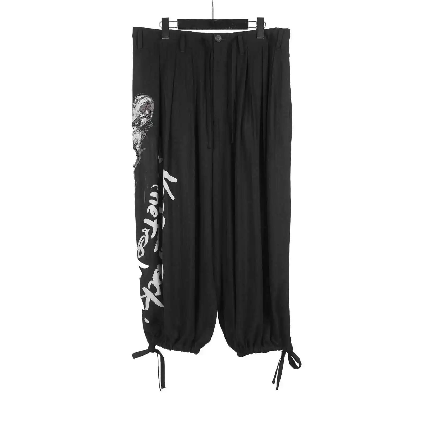 

TOP-YAMAMOTO Japanese original design dark and niche black loose printed silhouette pants