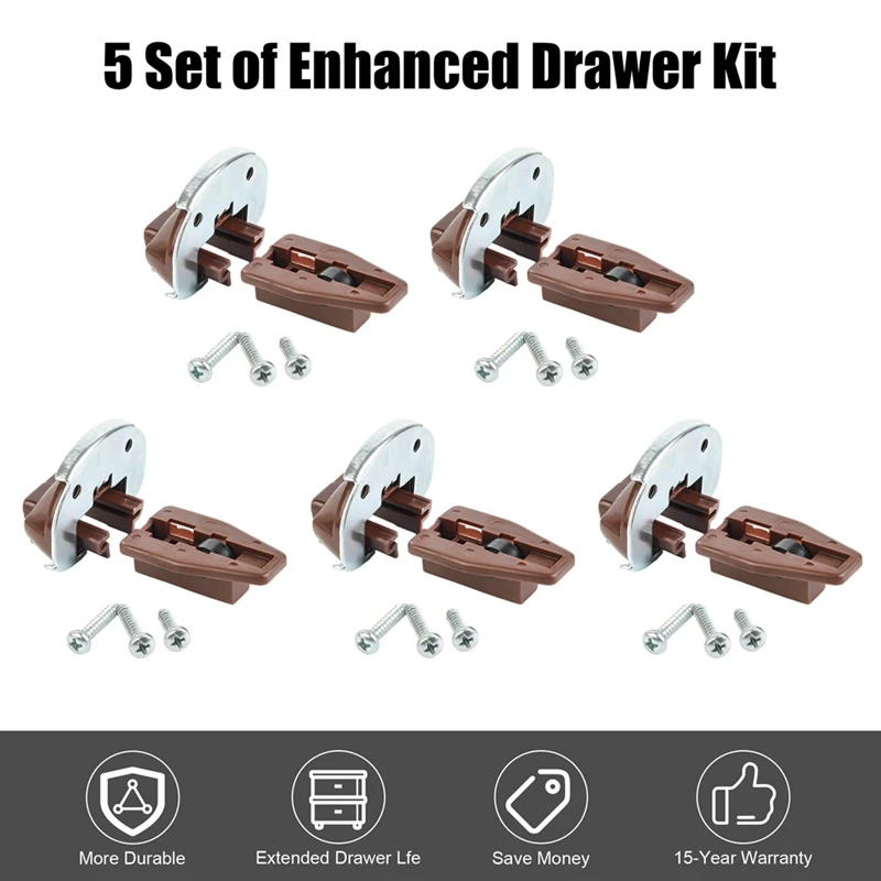 Replacement Drawer Track Slide Kit,Track Drawer Guides Furniture Parts For Dressers,Hutches And Nightstand Drawer