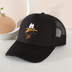 1pc  Sunshade Breathable Mesh Baseball Cap With Duck Mouth Design Pattern For Outdoor Sport