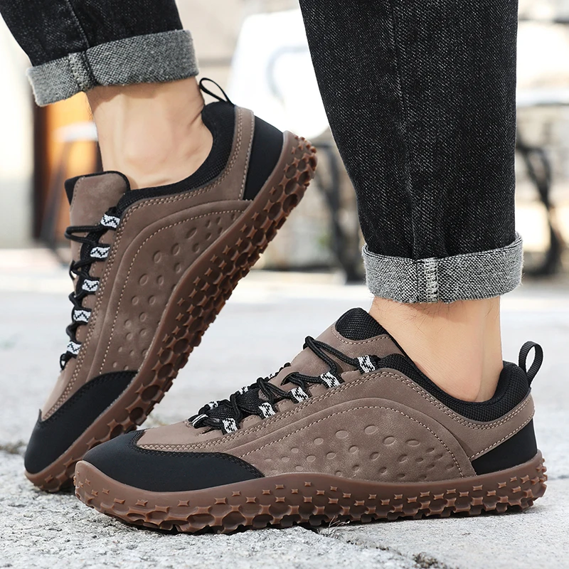 Fashion Unisex Wider Shoes Breathable Mesh Men Barefoot Wide-toed Shoes New Flats Soft Zero Drop Sole Wider Toe Sneakes Big Size
