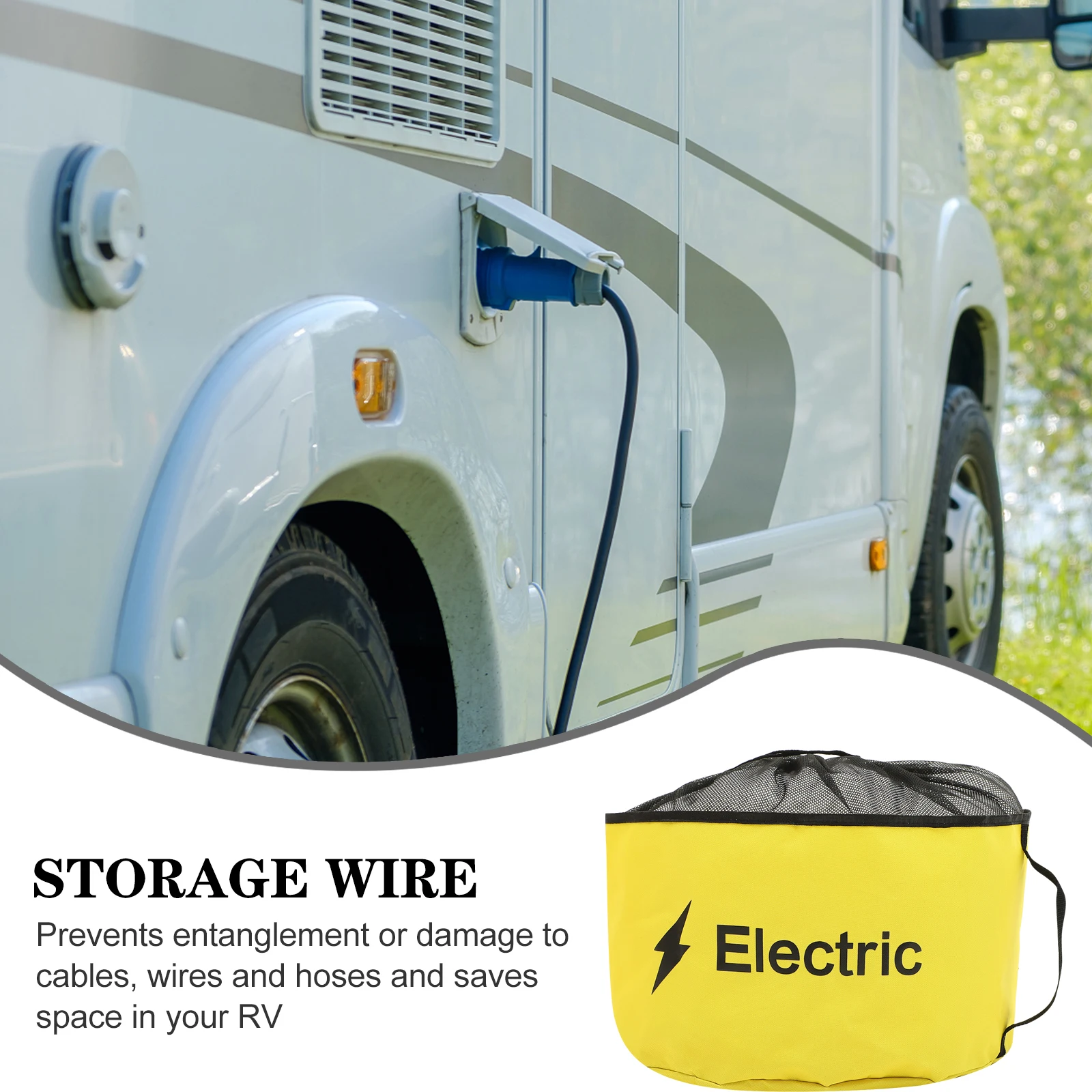 Waterproof Hose Storage Bag Large Capacity 600D Oxford Cloth RV Bags Durable Tear Resistant Tool Carrier Pouch Repair Storage