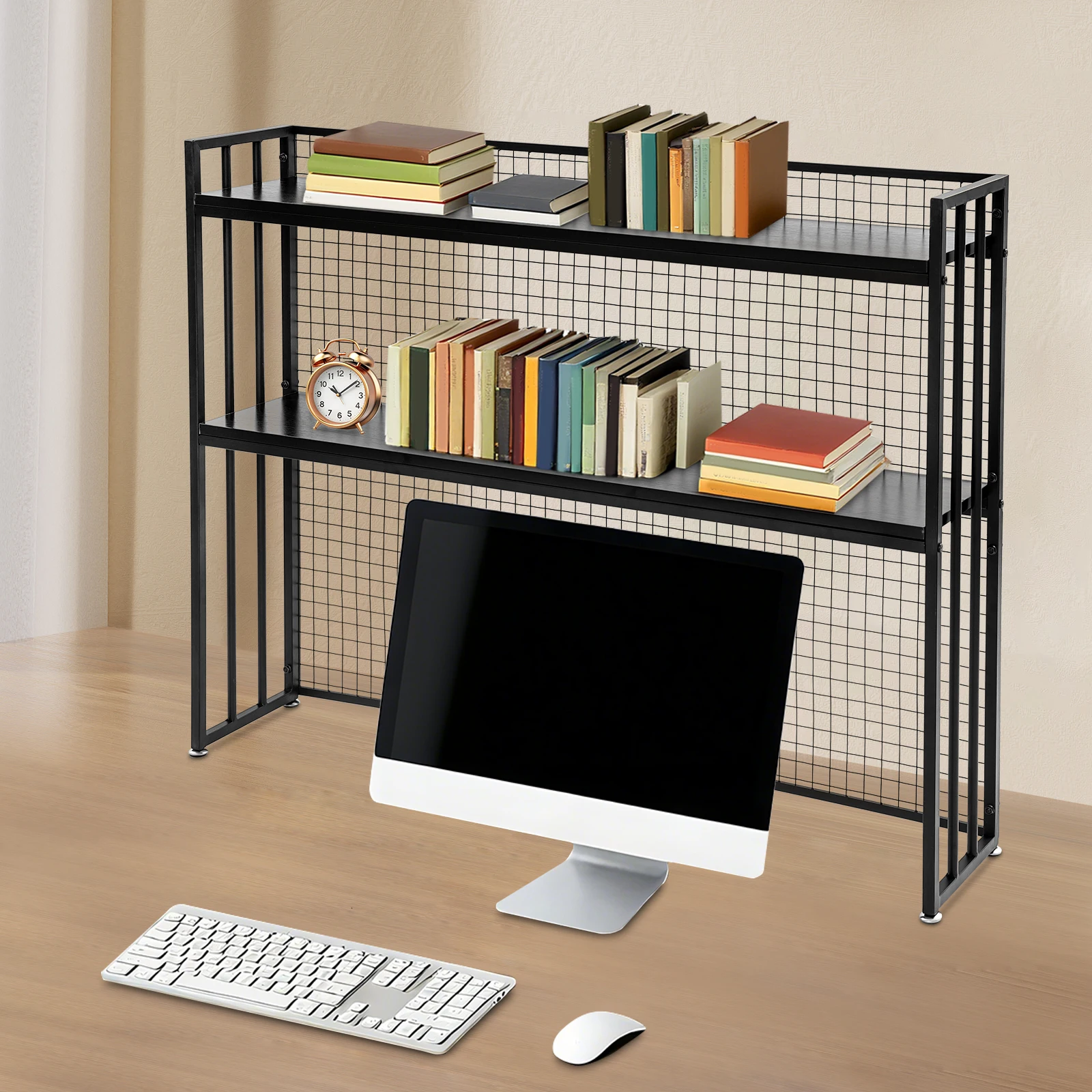 

Настольная книжная полка, 2-уровневая настольная полка для хранения, настольная полка для хранения