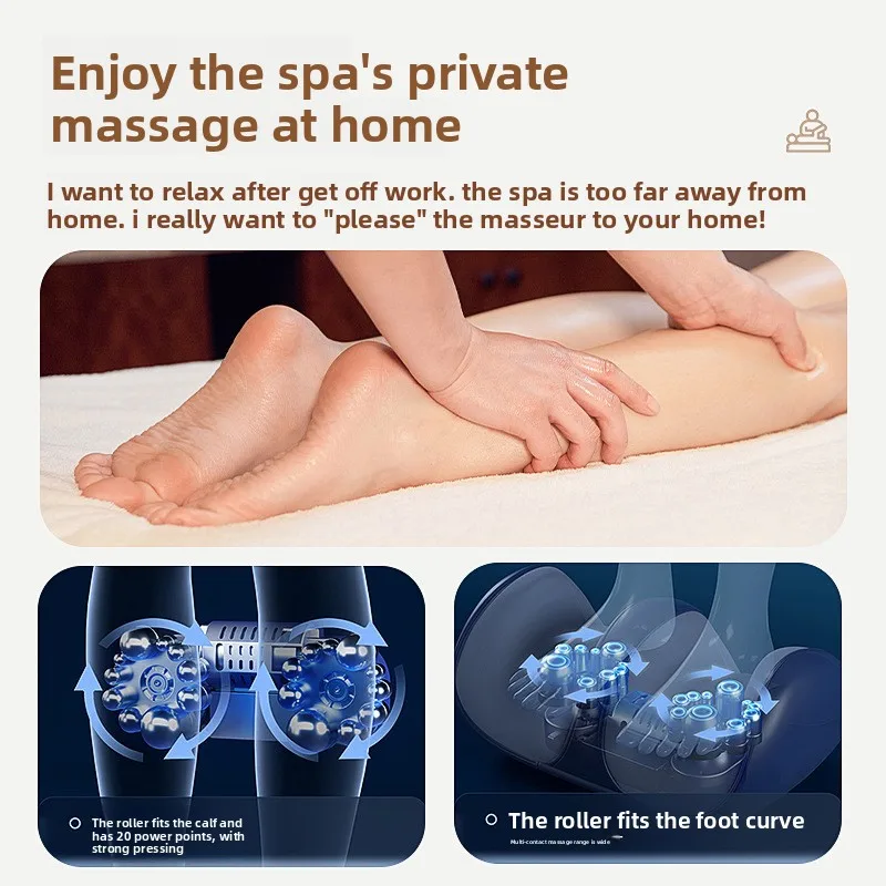 Factory Direct 2026 Top Rated Foot Massage Machine Automatic Kneading 3D Massage Head Household Vibration Hot Compressed