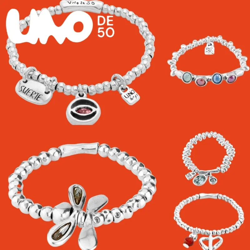 

2025 New UNOde50 24K Gold/Silver Bracelet Luxury Jewelry Women Gift Discount Free Shipping