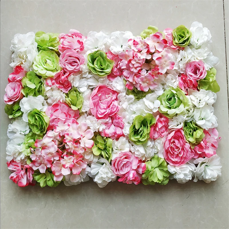 Fiori artificiali della decorazione della parete del fiore della rosa di seta 40X60CM per il fiore romantico della decorazione dello sfondo della casa della festa nuziale