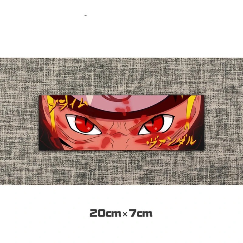 NARUTO Reflective Graffiti StickerUzumaki Naruto Gaara Car DecorationSticker Cartoon WaterproofHelmet StickerChildren\'s Toy Gift