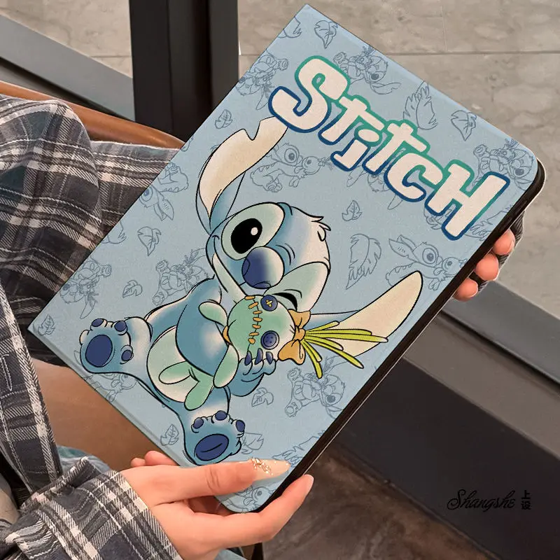 Cartoon Stitch Case For iPad 10th Gen 10.9 9th 8th 7th Mini 4 5 6 7 8.3 Inch Pro 2024 2018 Air 4 5 6 11 Inch Silicon Cute Cover