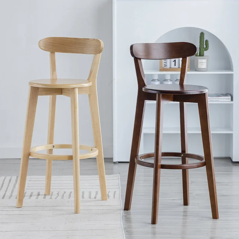 Wooden Wood Bar Stool Home Modern Dining Room Office Stool Nordic Design Luxury Chaises Salle Manger Interior Decoration