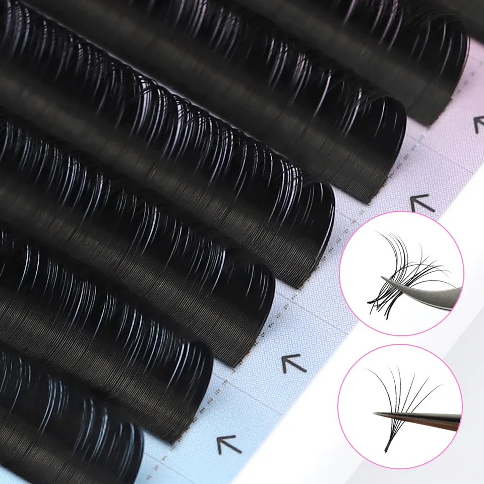 RUJADE 50 Trays Wholesale Price Classic Individual Eyelash Extensions Soft Thin Tip Russian Volume Lashes Fluffy Maquiagem Cilio