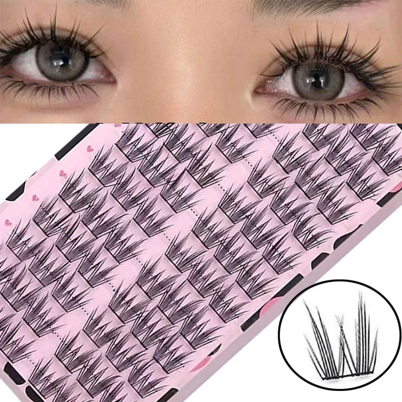 12줄 팩 피콕 엘프 대용량 두꺼운 데빌 인조 속눈썹 내추럴 시뮬레이션 두꺼운 초보자용 싱글 클러스터 바비 만화