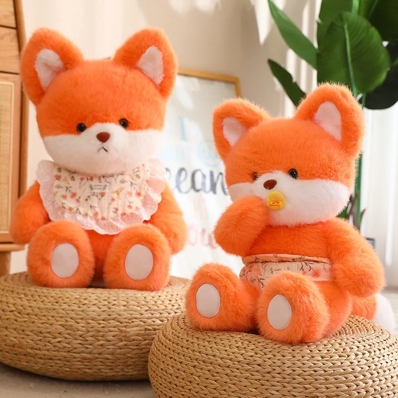 45cm Cute Fox Cat Rabbit Bear Plush Toys Soft Lovely Animals Stuffed Dolls Grasping Doll For Children\'s Birthday Holiday Gift