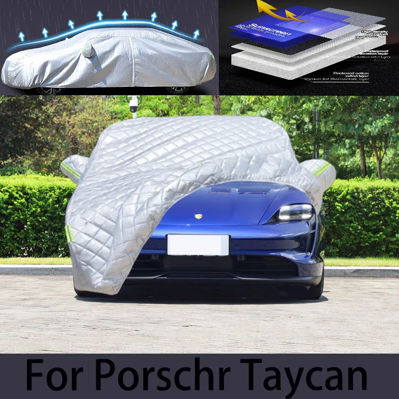 For Porsche Taycan Car hail protection cover rain protection scratch protection paint peeling protection car clothing