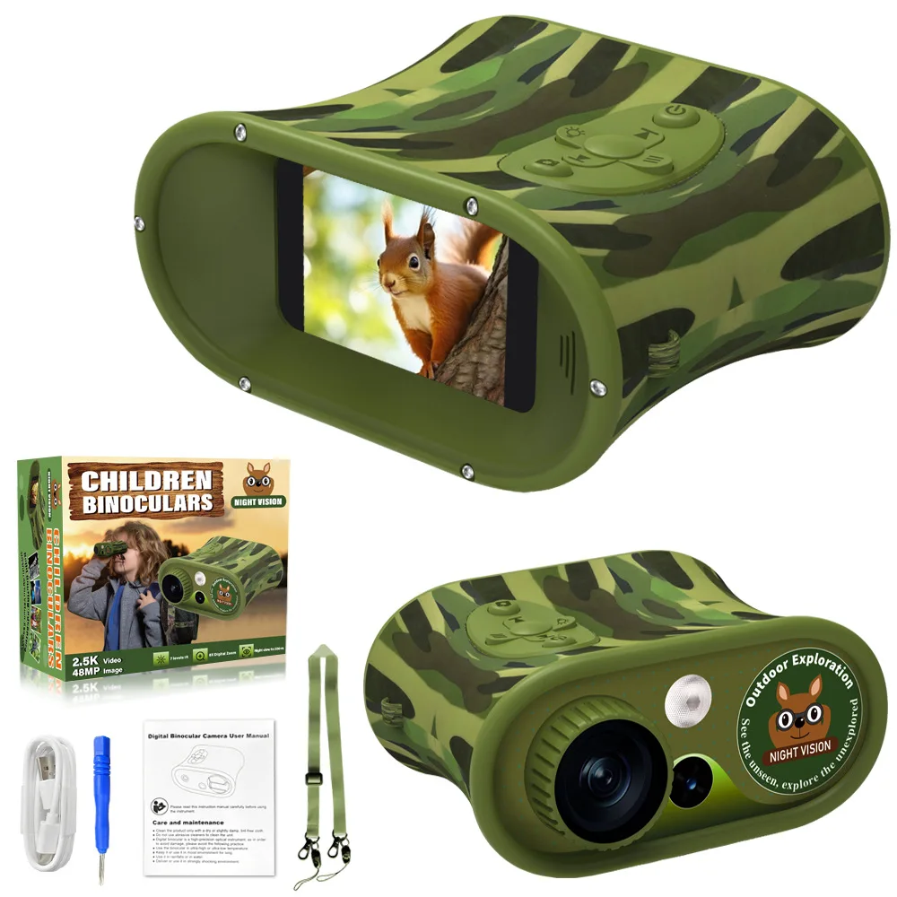 48MP Vision Binoculars for Adults,Infrared Night Vision Goggles With Tactical Flashlight 8X Digital Zoom 1000m Night Vision